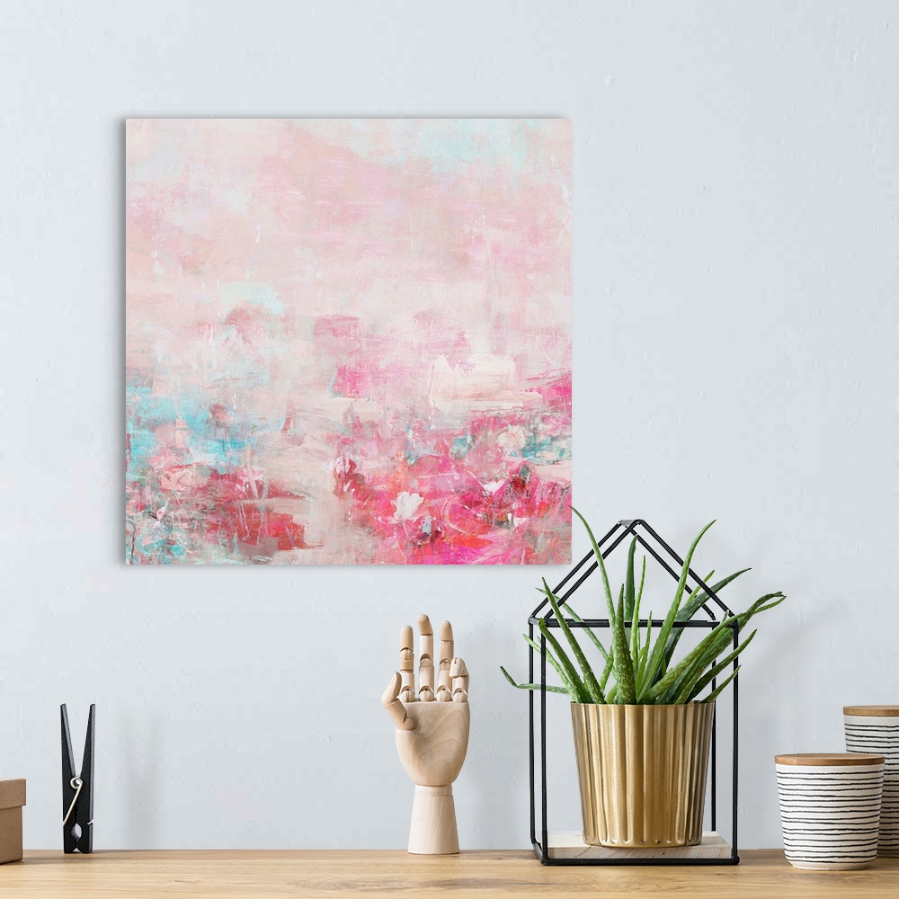 A bohemian room featuring Fields of Pink SQ