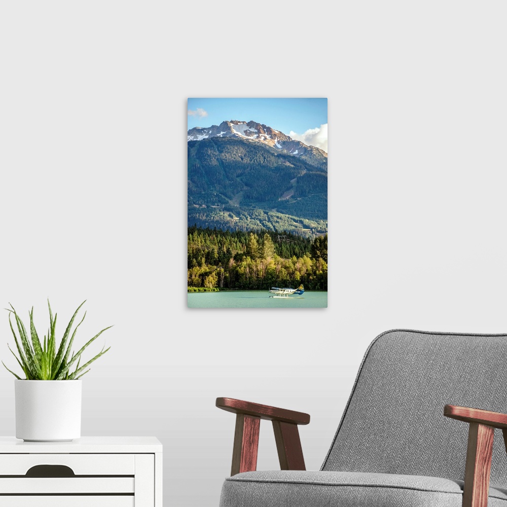 A modern room featuring Green Lake with Whistler Mountain in Whistler, British Columbia, Canada.