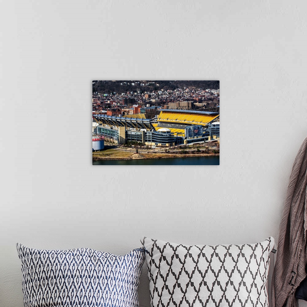 A bohemian room featuring Photo of the Heinz Field Stadium in Pittsburgh, Pennsylvania.