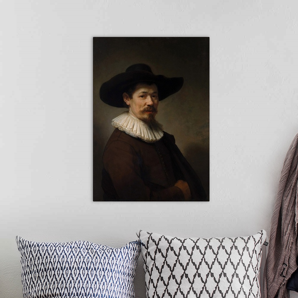 A bohemian room featuring This well preserved portrait of exceptional quality depicts the Amsterdam ebony worker Herman Doo...