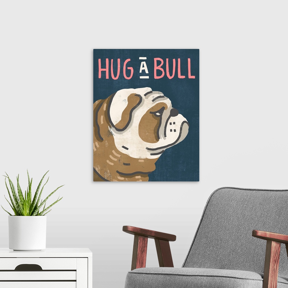 A modern room featuring Hug A Bull
