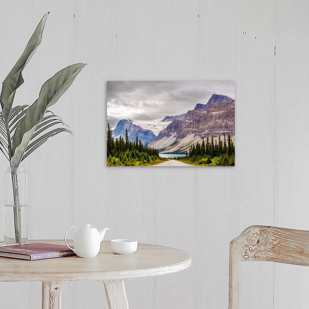 A farmhouse room featuring View of Crowfoot mountain from Icefiels Parkway in Banff National Park, Alberta, Canada.