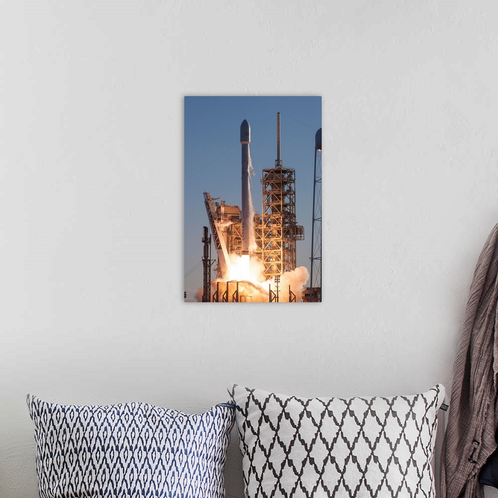 A bohemian room featuring On May 15, 2017, SpaceX's Falcon 9 rocket successfully delivered the Inmarsat-5 F4 satellite to a...