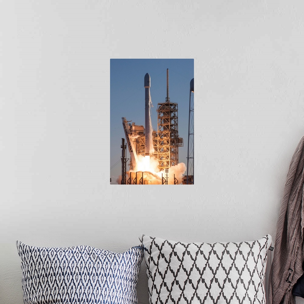 A bohemian room featuring On May 15, 2017, SpaceX's Falcon 9 rocket successfully delivered the Inmarsat-5 F4 satellite to a...