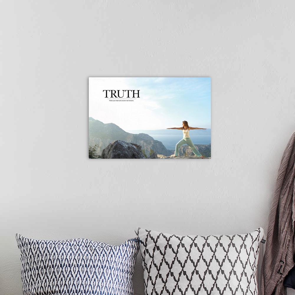 A bohemian room featuring Truth: Follow your heart and uncover new horizons.
