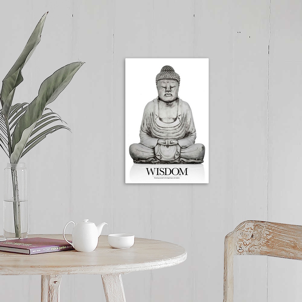 A farmhouse room featuring Wisdom: Knowing yourself is the beginning to all wisdom.