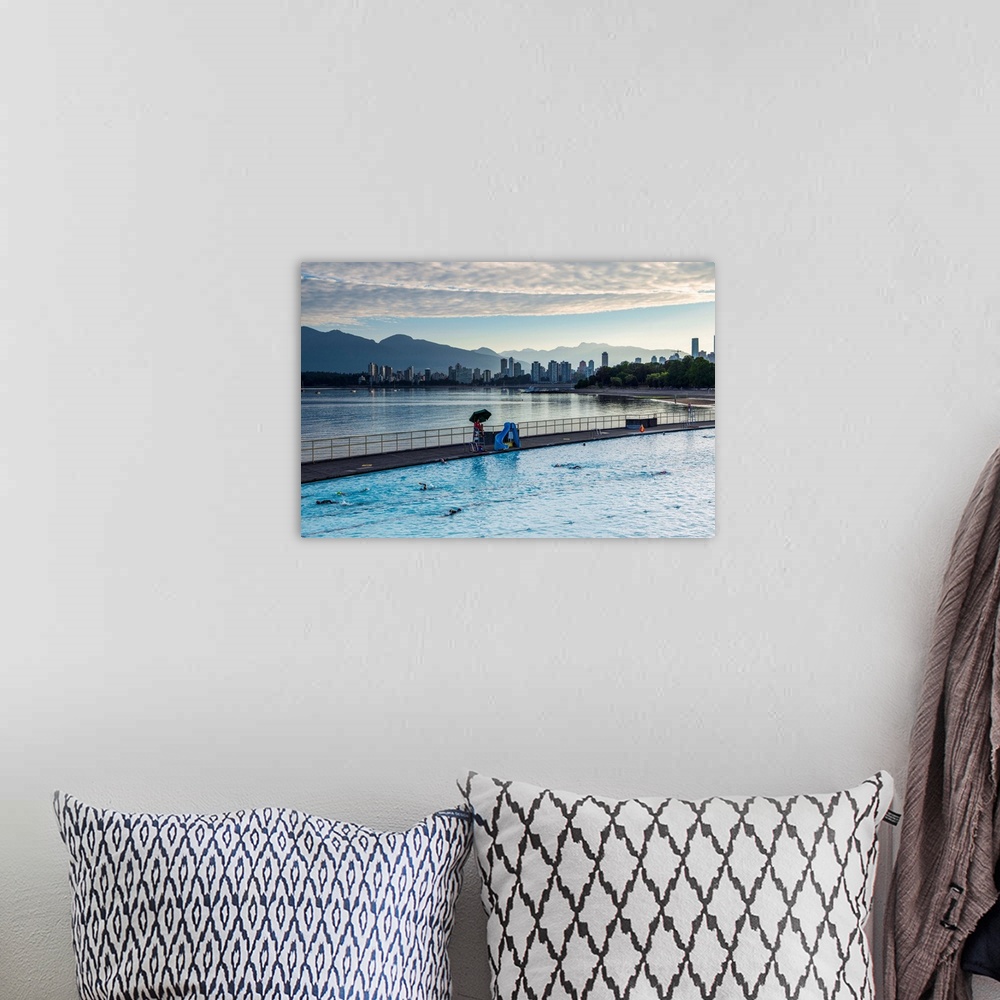 A bohemian room featuring View of Kitsilano Pool in Vancouver, British Columbia, Canada.