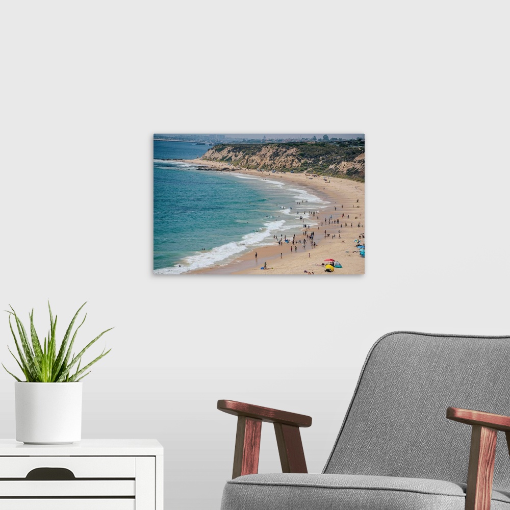 A modern room featuring La Jolla coast in San Diego, California.