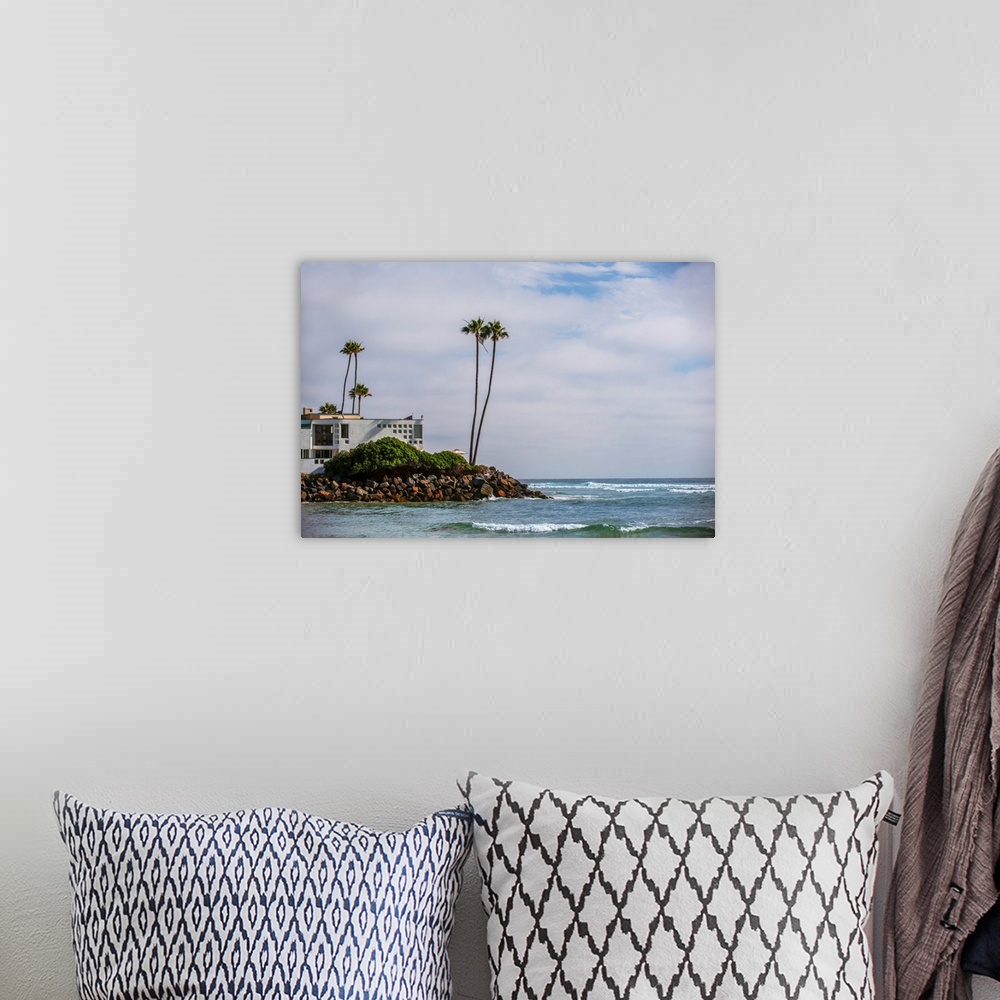 A bohemian room featuring La Jolla coast in San Diego, California.