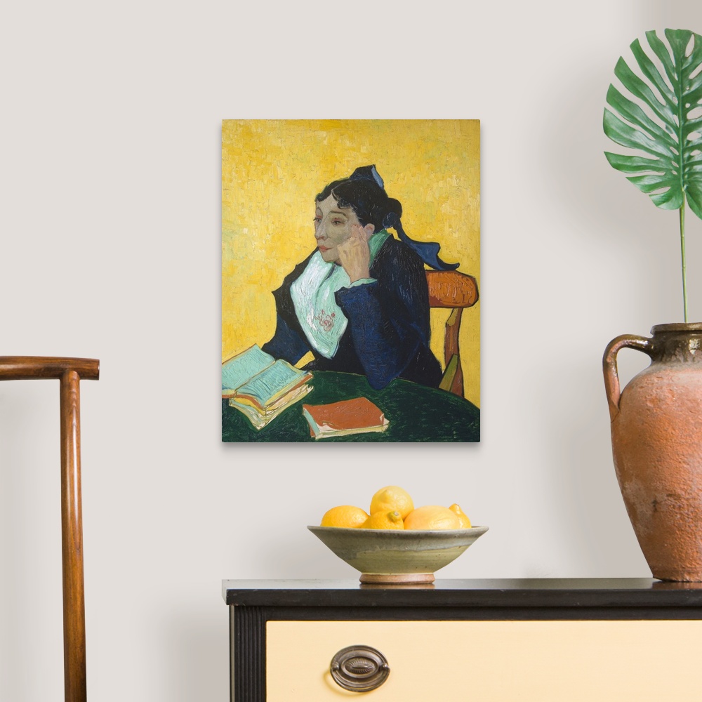 A traditional room featuring While in Arles, Van Gogh painted two very similar portraits of Marie Ginoux, the proprietress of ...
