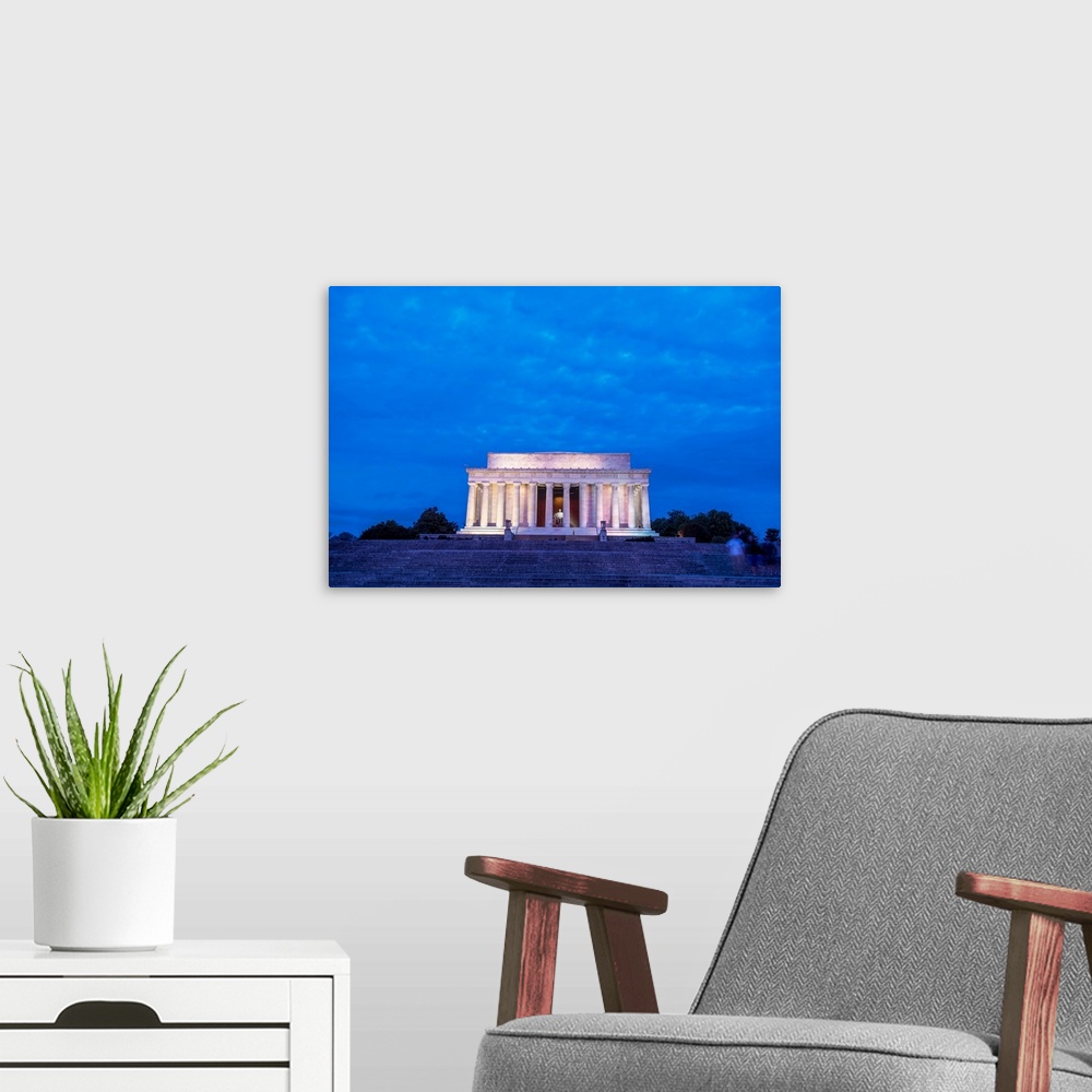 A modern room featuring Lincoln Memorial at Night, Washington, DC