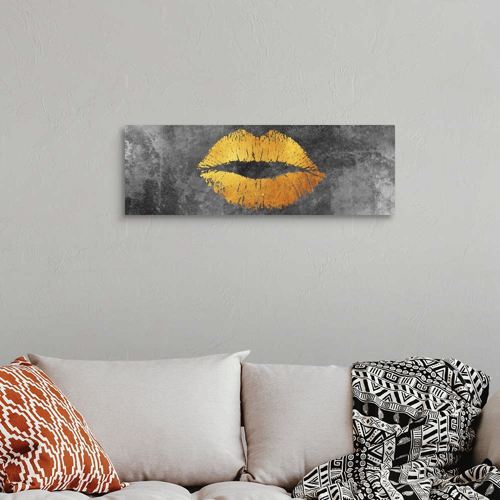 A bohemian room featuring Lips - Grunge And Gold