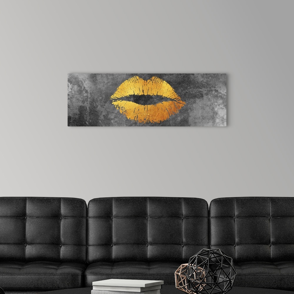 A modern room featuring Lips - Grunge And Gold