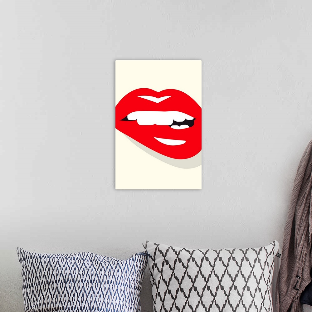 A bohemian room featuring Lips - Illustration
