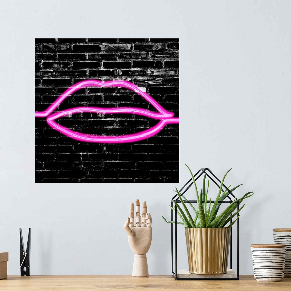 A bohemian room featuring Lips - Neon
