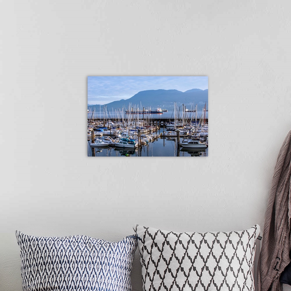 A bohemian room featuring View of Marina in Vancouver, British Columbia, Canada.