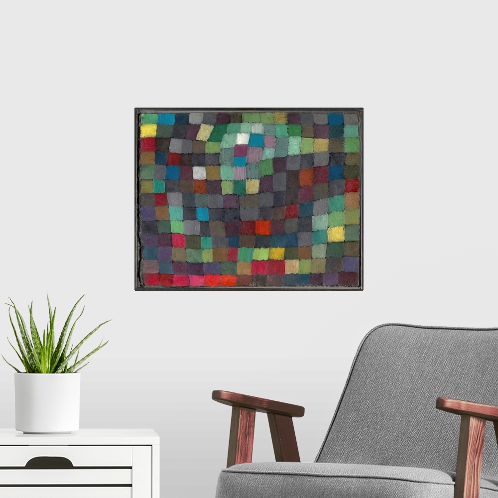 A modern room featuring This painting is from Klee's Magic Square series, which grew out of a visit to Tunisia in 1914. K...