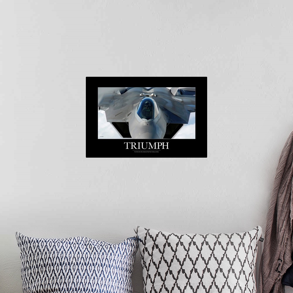 A bohemian room featuring Military Poster: An F-22 Raptor prepares for refueling