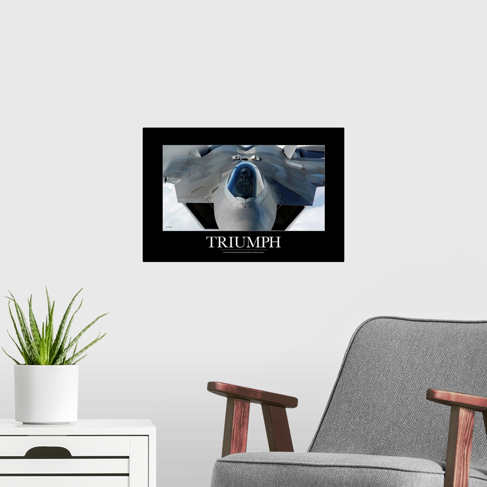 A modern room featuring Military Poster: An F-22 Raptor prepares for refueling