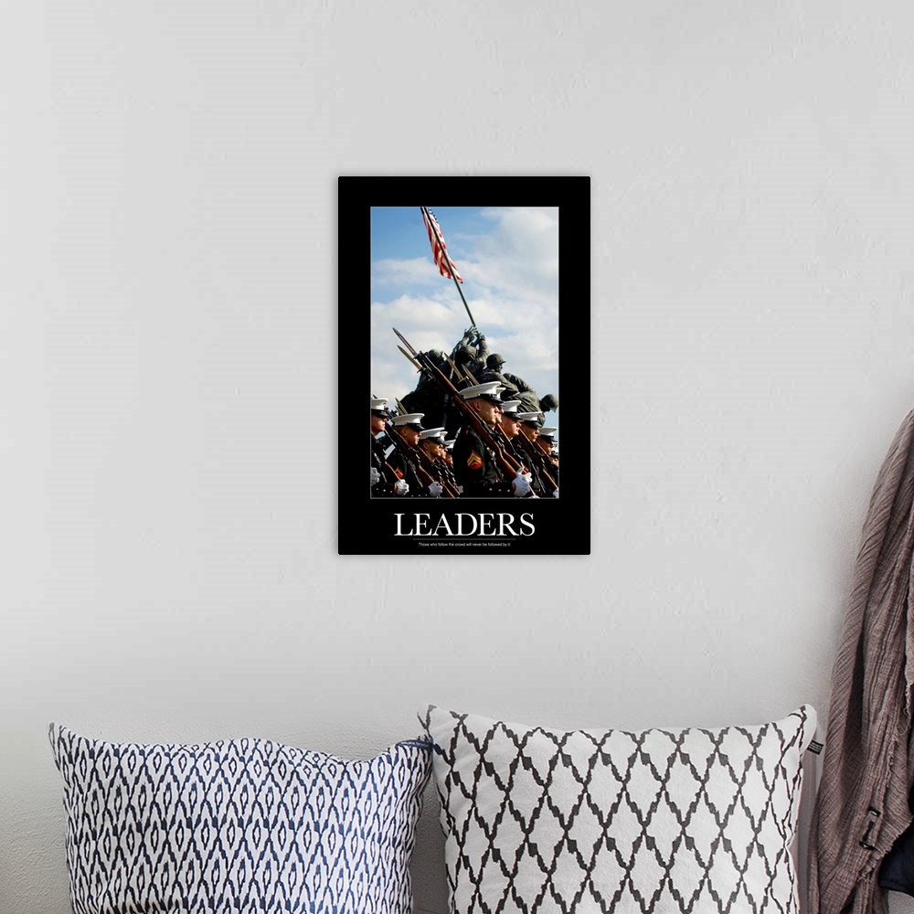 A bohemian room featuring Military Poster: Leaders