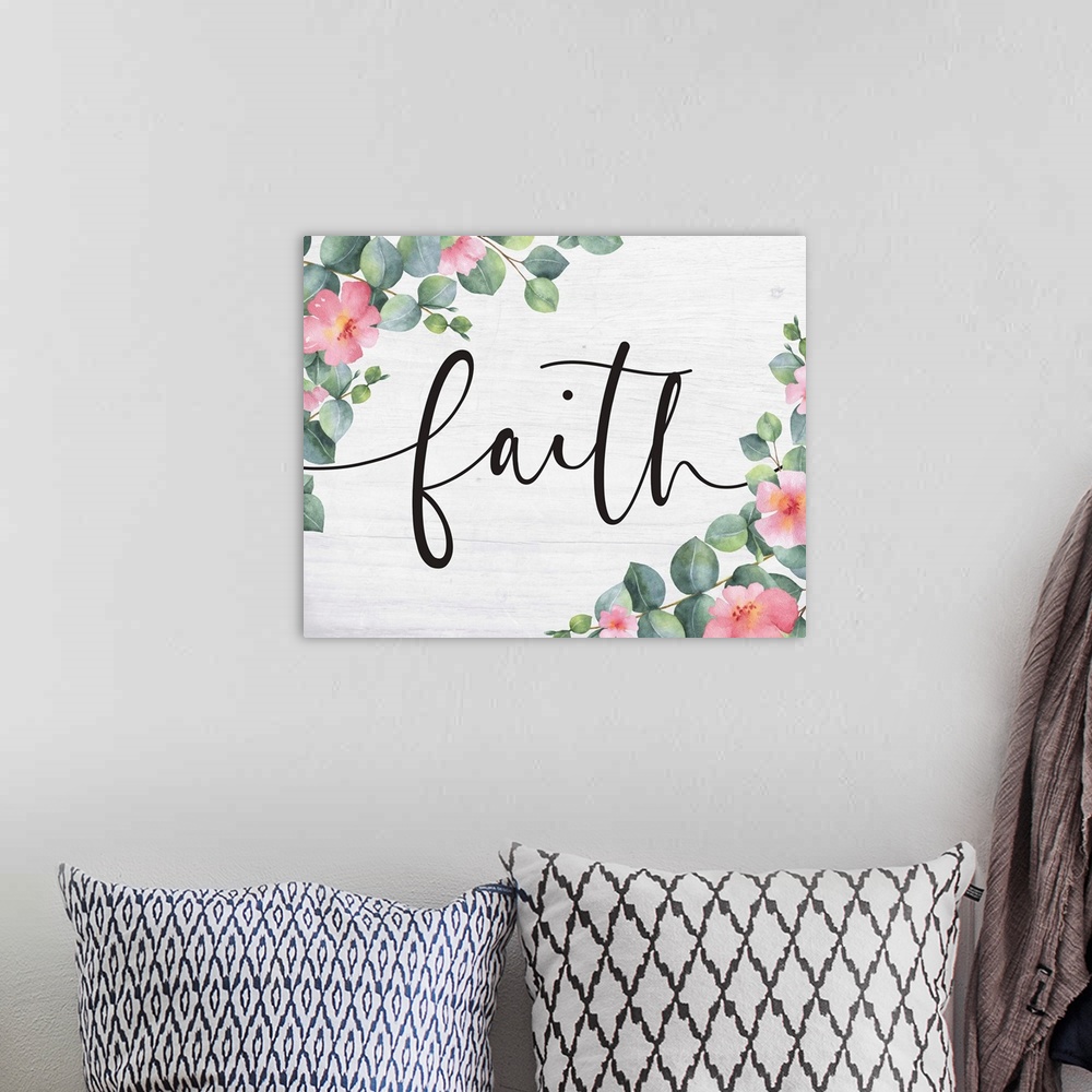 A bohemian room featuring Modern Faith - Faith Floral