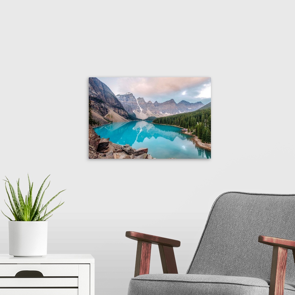 A modern room featuring View of Moraine Lake in Banff National Park, Alberta, Canada.