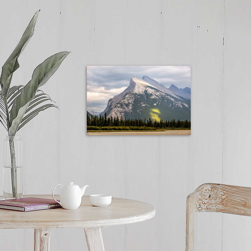 A farmhouse room featuring Mount Rundle in Banff National Park, Alberta, Canada.