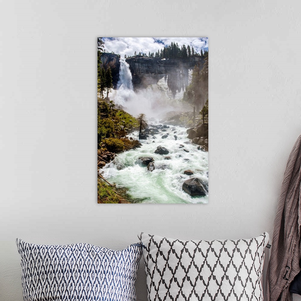 A bohemian room featuring View of Nevada falls in Yosemite National Park, California.
