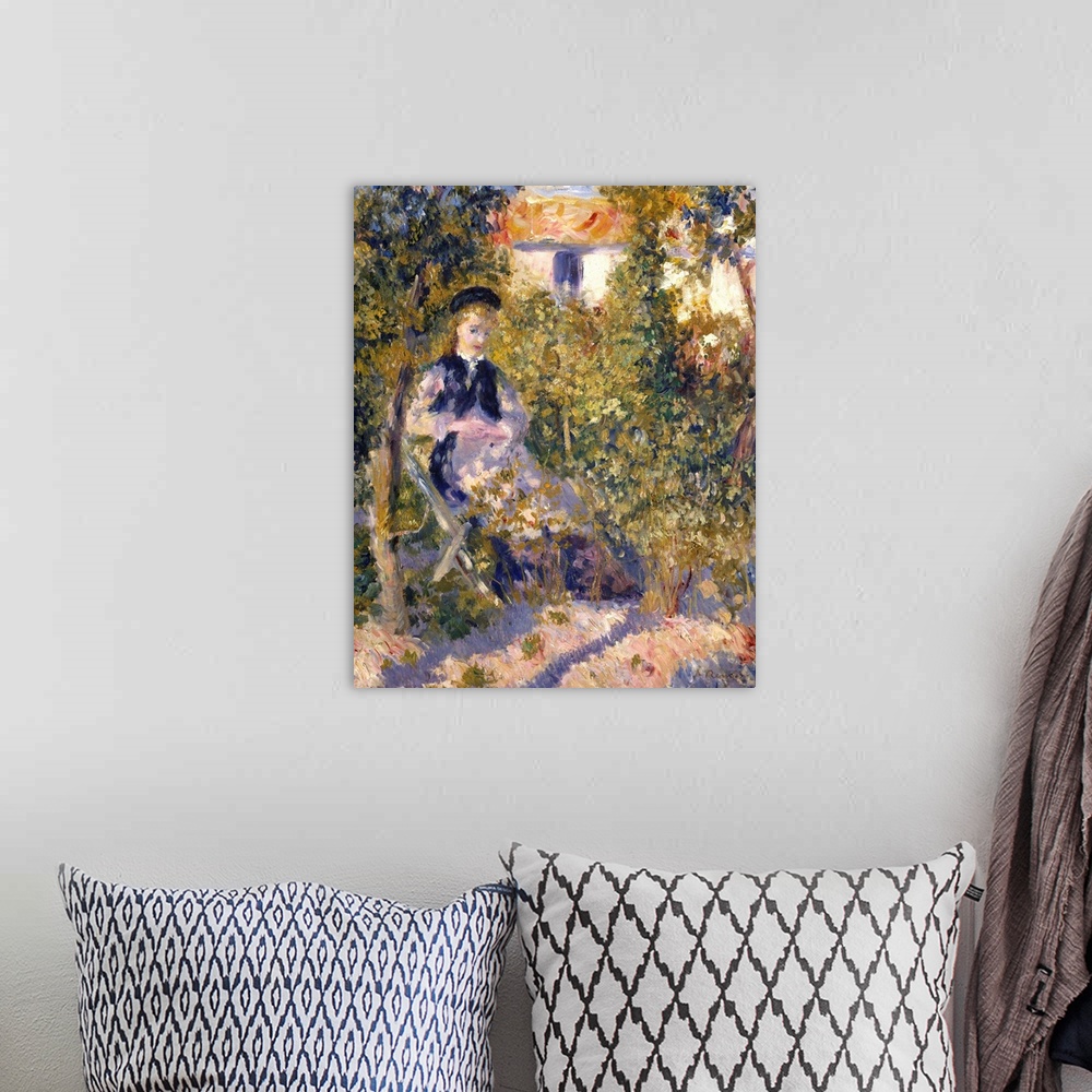 A bohemian room featuring Renoir's model, Nini Lopez, sits in the large garden adjacent to the artist's studio at 12 rue Co...