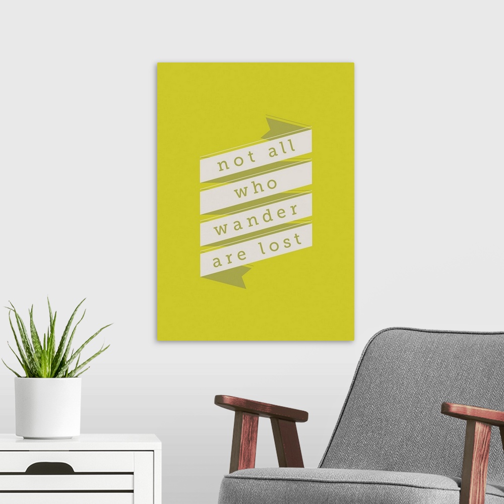 A modern room featuring Minimalist inspirational typography