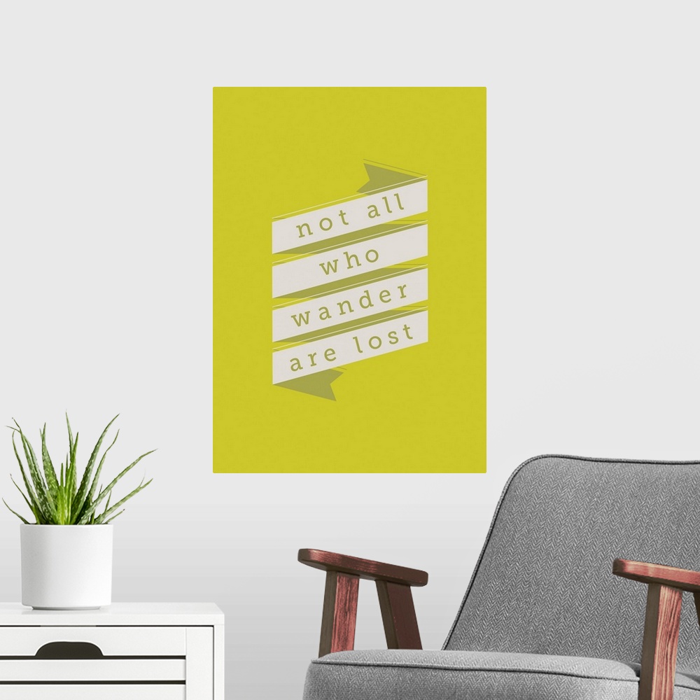 A modern room featuring Minimalist inspirational typography