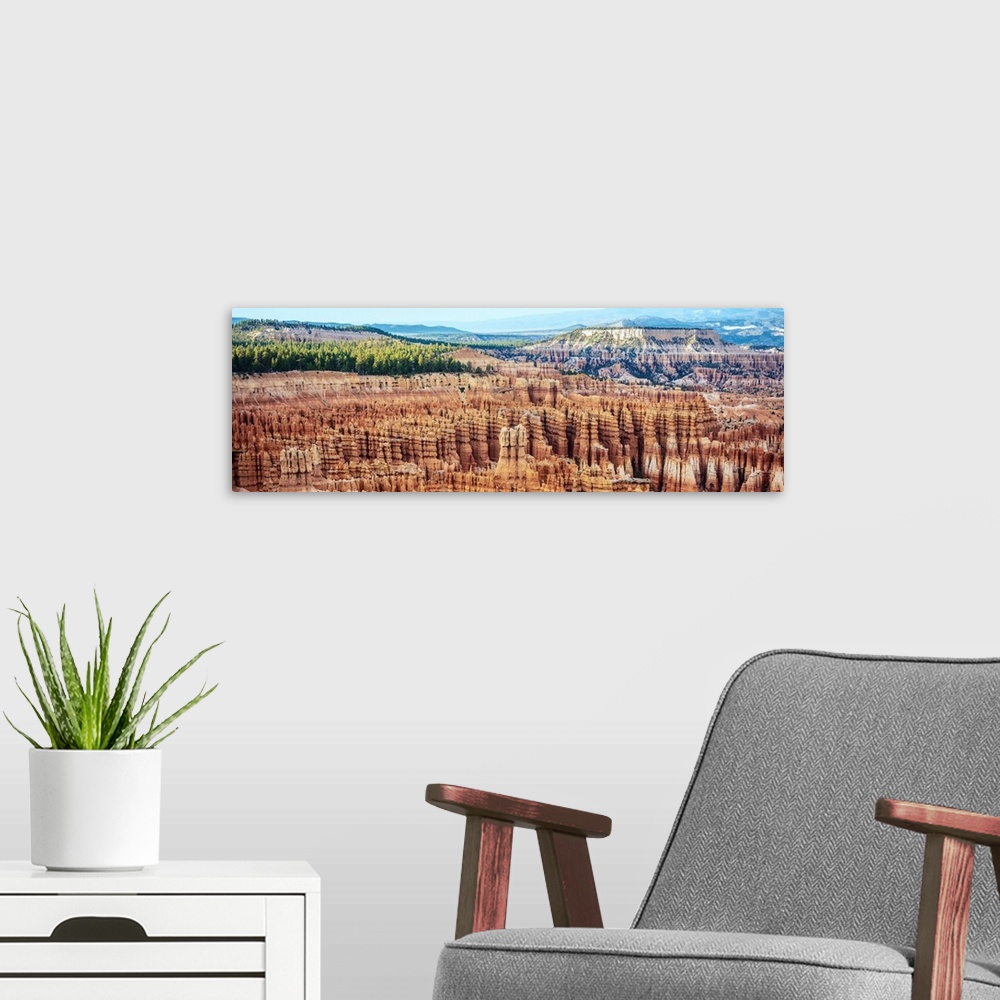 A modern room featuring Stunning view of the hoodoos in Bryce Canyon Amphitheater, seen from Inspiration Point, Bryce Can...