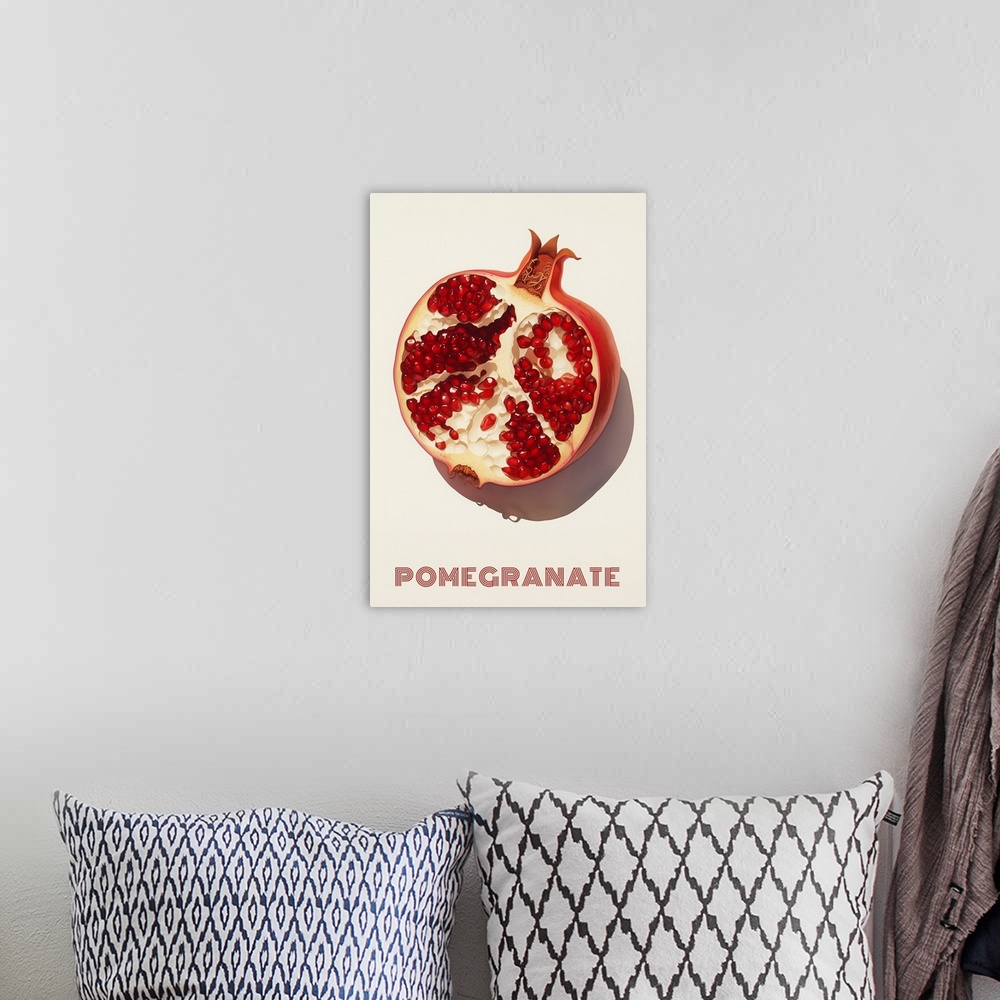 A bohemian room featuring Pomegranate - Food Advertising Poster