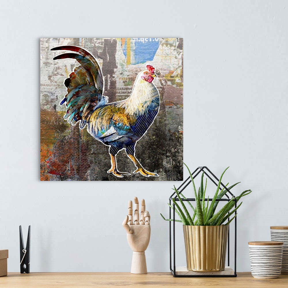 A bohemian room featuring Pop Art - Chicken
