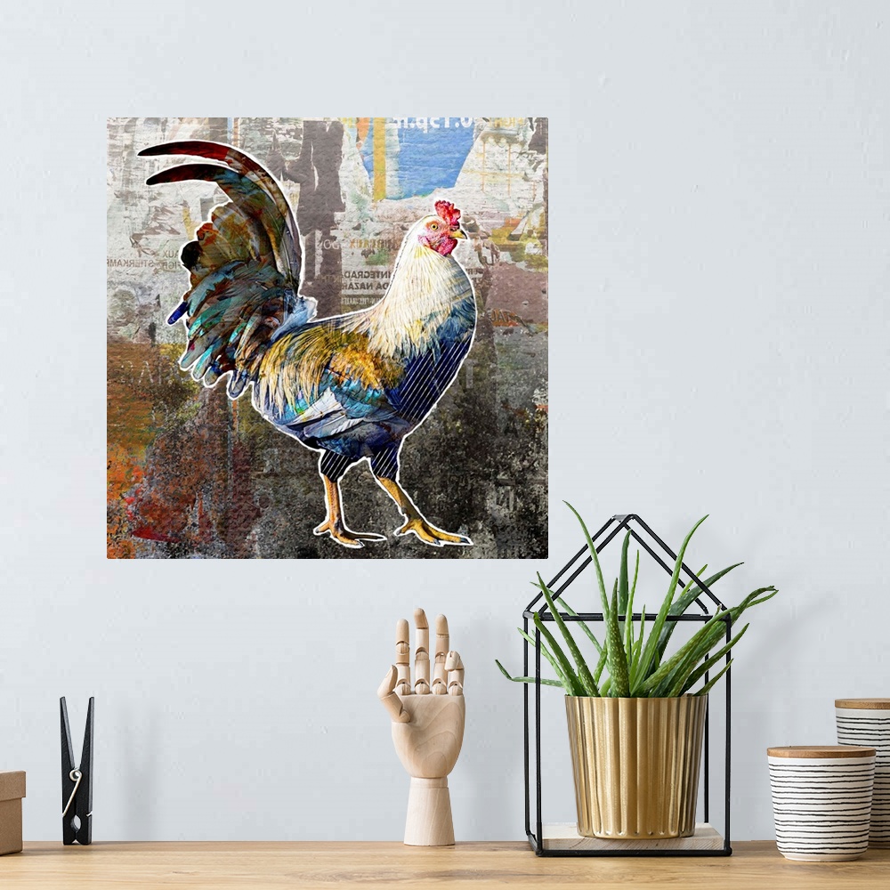 A bohemian room featuring Pop Art - Chicken