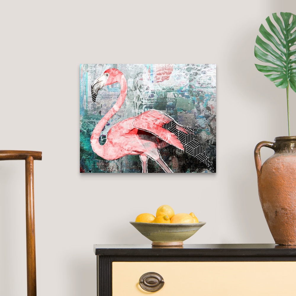 A traditional room featuring Pop Art - Flamingo