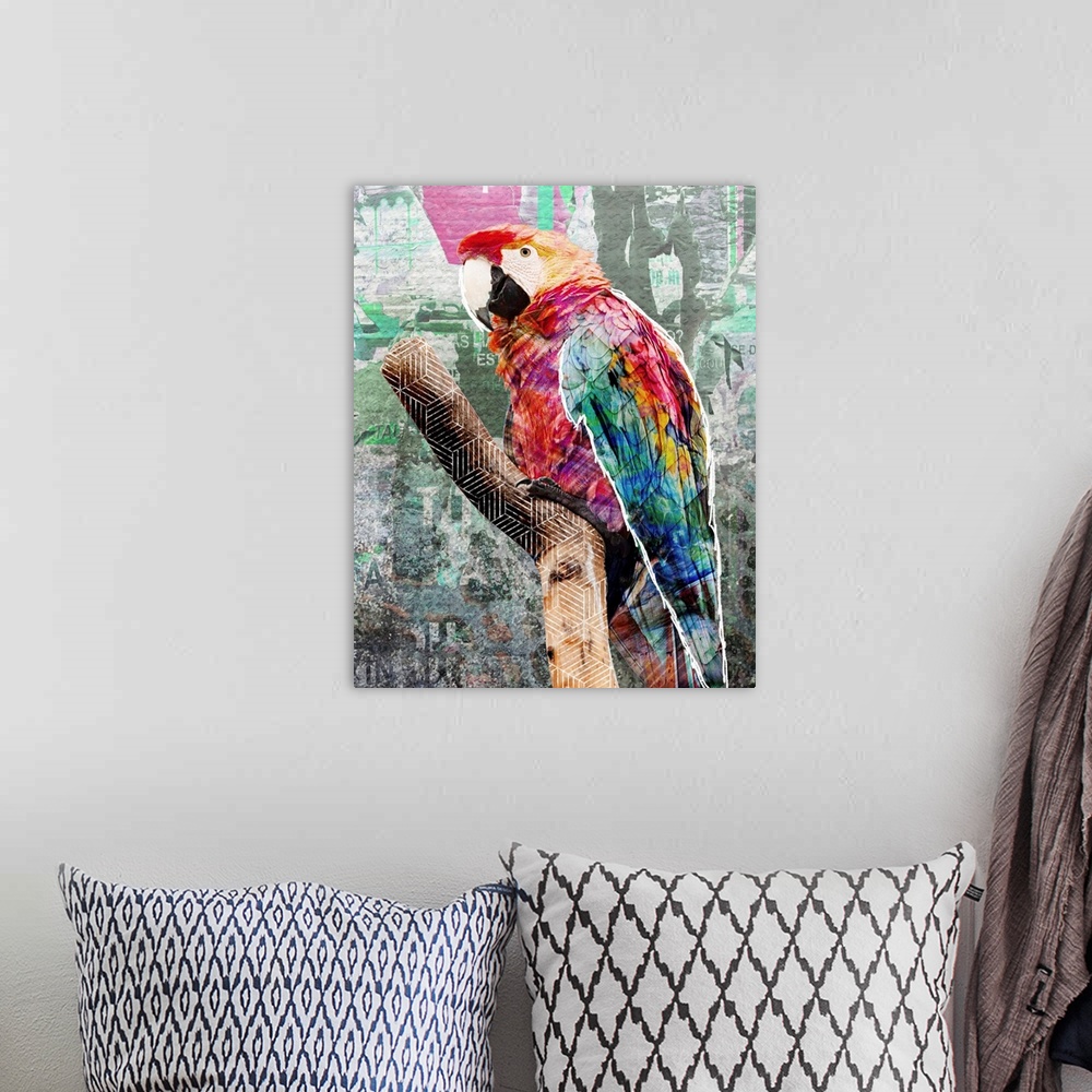 A bohemian room featuring Pop Art - Parrot