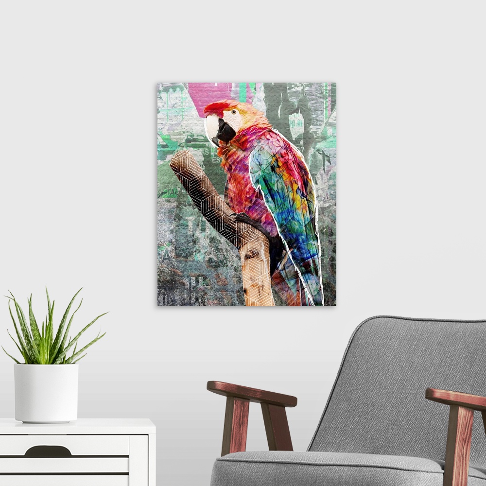 A modern room featuring Pop Art - Parrot