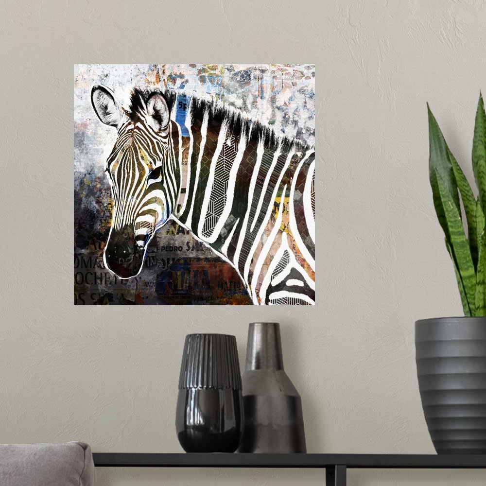 A modern room featuring Pop Art - Zebra