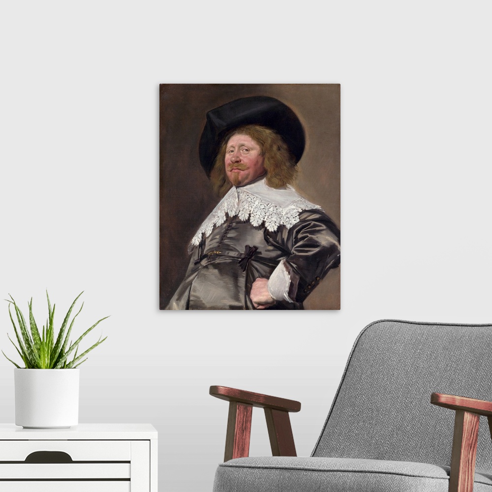 A modern room featuring This brilliantly painted portrait can be dated on the basis of the stylish costume. Duyst van Voo...