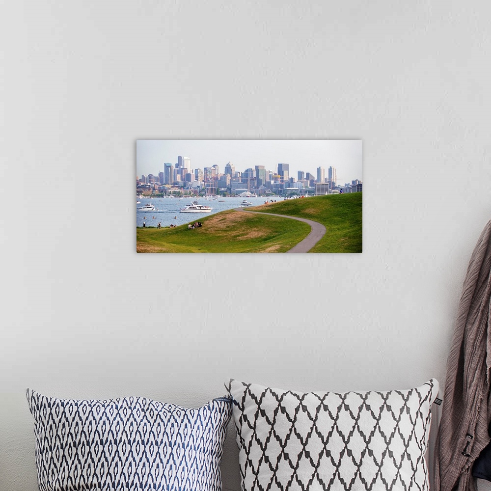 A bohemian room featuring View of Seattle's city skyline from Gas Works Park in Seattle, Washington.