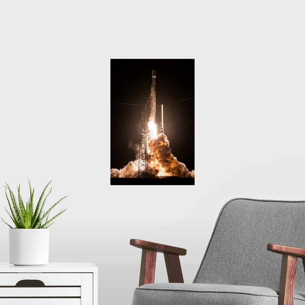 A modern room featuring SES-12 Mission. SpaceX successfully launched the SES-12 satellite to a Geostationary Transfer Orb...