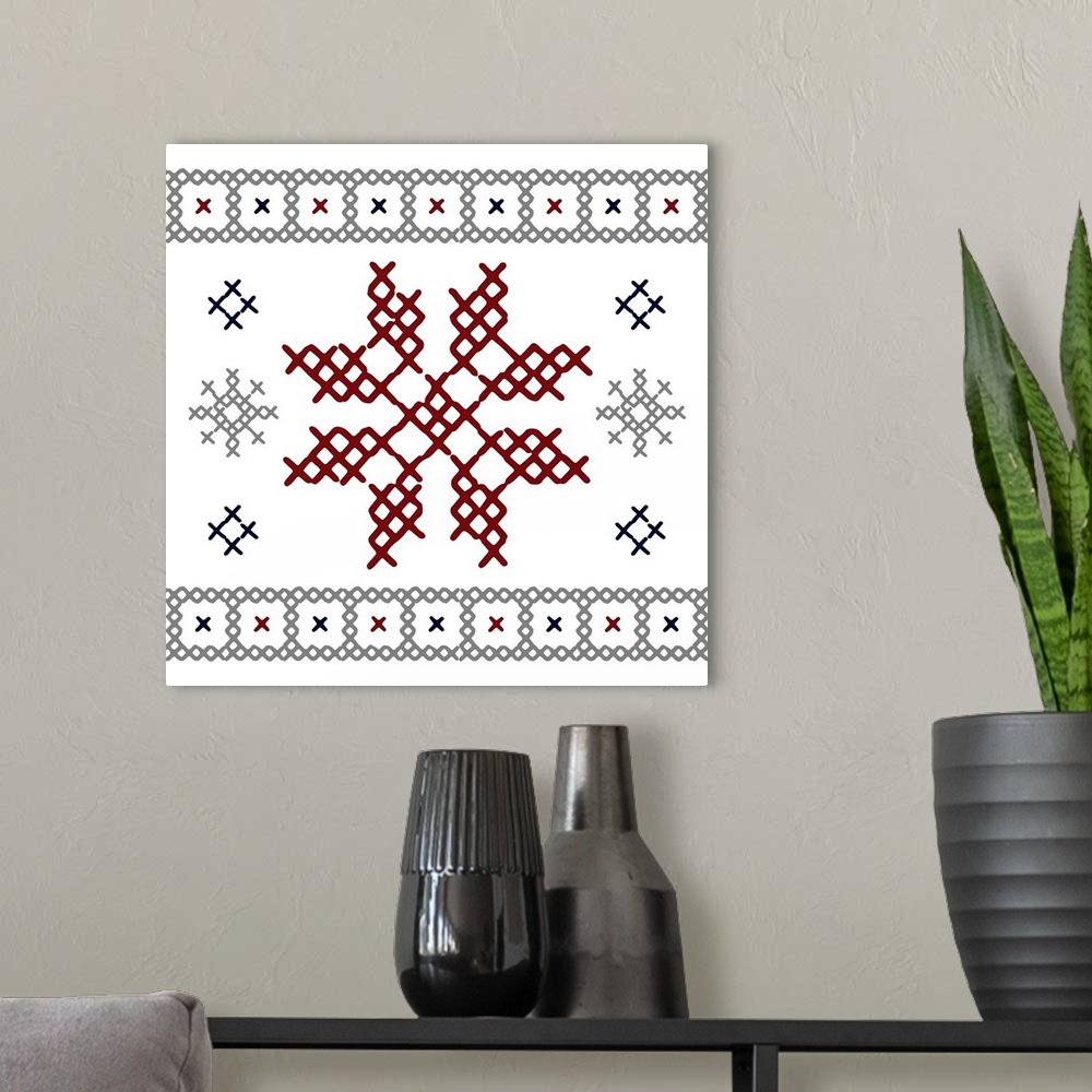 A modern room featuring Snowflake Sweater