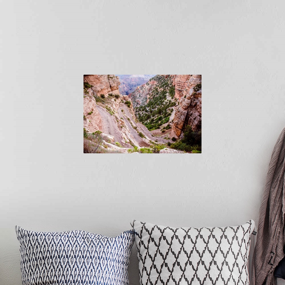 A bohemian room featuring South Kaibab to Cedar Ridge Trail, Grand Canyon National Park, Arizona.