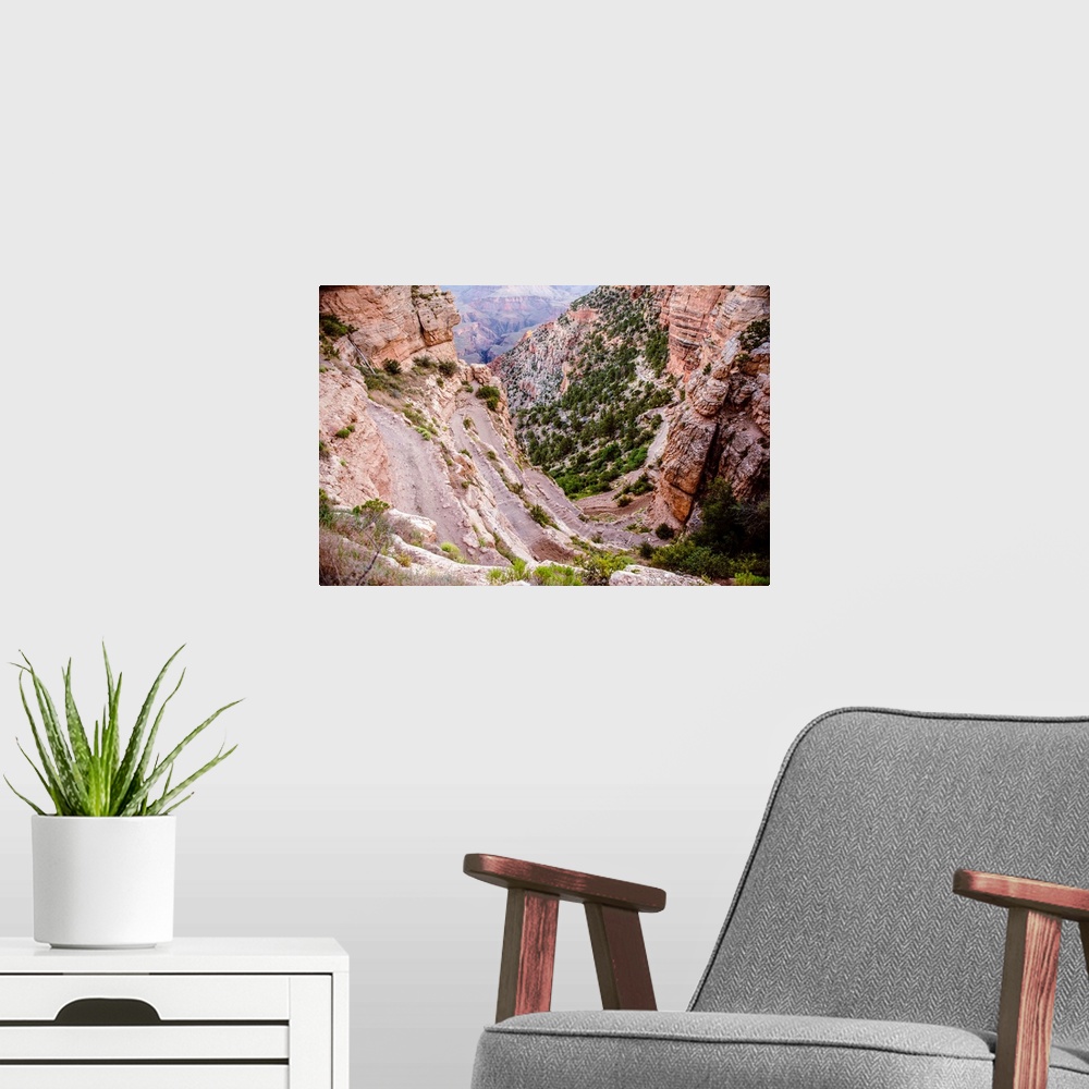 A modern room featuring South Kaibab to Cedar Ridge Trail, Grand Canyon National Park, Arizona.