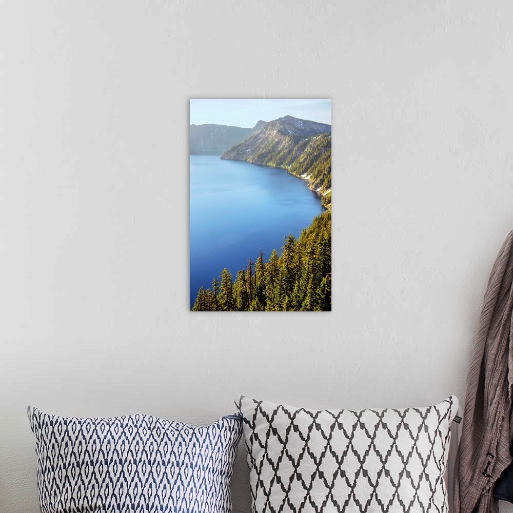 A bohemian room featuring View of the south side of Crater Lake, Oregon.
