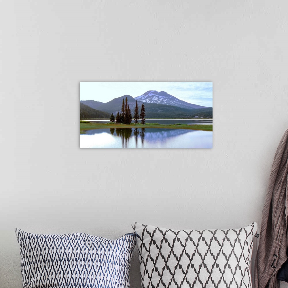 A bohemian room featuring View of South Sister peak near Sparks Lake in Deschutes National Forest in Oregon.