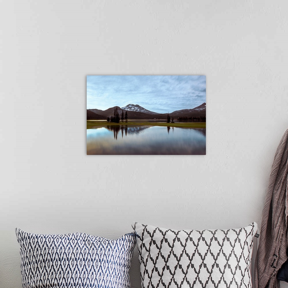 A bohemian room featuring View of South Sister peak near Sparks Lake in Deschutes National Forest in Oregon.
