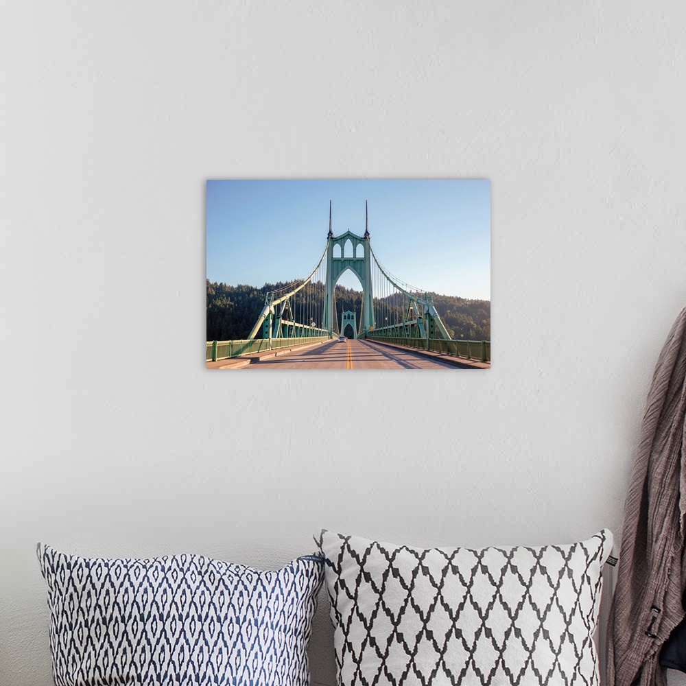 A bohemian room featuring View of St. Johns Bridge in Portland, Oregon.