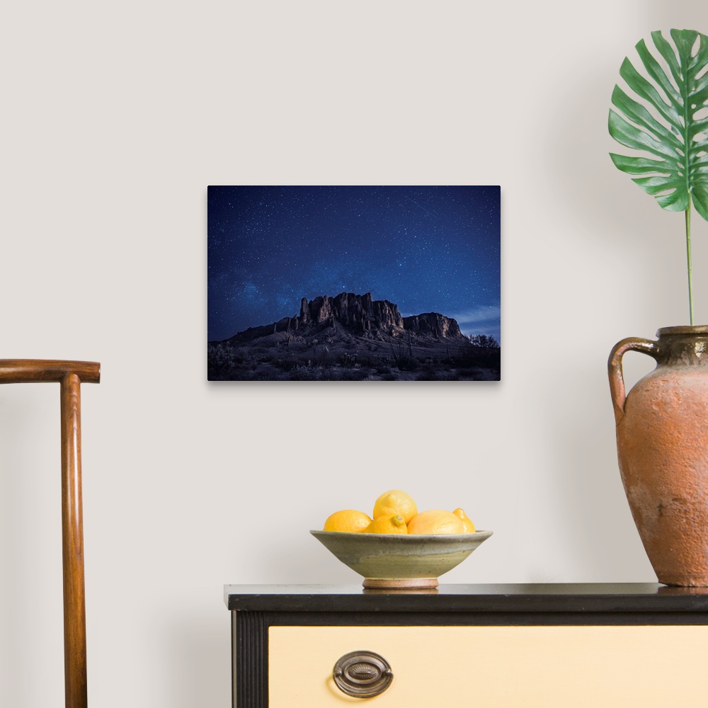 A traditional room featuring Starry Night At Superstition Mountains, Phoenix, Arizona.